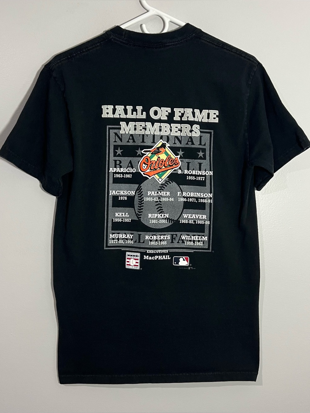 Gear For Sports 2007 Baltimore Orioles Hall Of Fame Black T-Shirt Mens Medium